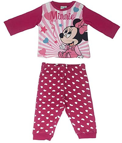 Pigiama Neonato Ufficiale Disney Minnie Baby Maniche Lunghe in Pile Bambina 3440