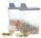 Citylife 2 Pack Dog Food Container Airtight Cat Pet Food Storage Container with Measuring Cup Pour Spout Food Dispenser for Dog, Cat, Bird, 18.8 * 9.2 * 30 cm, 2 * 2.3 L (Grey)