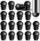 24 Pieces Round End Plugs Plastic Tube Inserts Chair Leg End Caps Tube Domed Inserts End Caps Stoppers Plastic Plug Protectors for Chairs Table Legs (1.6 x 2.1 cm)