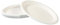 Ecorigin 50 Platos ovalados desechables biodegradables y compostables de caña de azúcar. Color blanco. 26 x 20 cm.