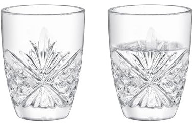 Madame Coco Lot de 4 verres à shot courts 5,5 cl, verre à café Aron 55 ml, verres à shot, verres à liqueur, verre à shot whisky, cocktail, tequila (70 ml)