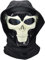 NC Airsoft Maske Totenkopf Schädel Vollgesichtsmaske Sturmhaube Kopfbedeckung, Dual Mode Tragedesign Einstellbare Cosplay Kostüm Filmaufnahmen, White, Black