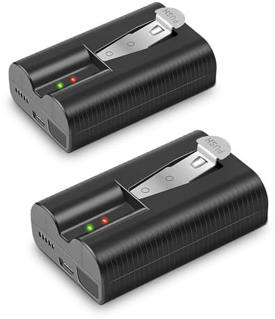 Batteries Replacement for Ring-Doorbell-Camera 1/2/3/4/3plus, Also for Stick-Up Cam 1/2, Peephole and Spotlight Cam, Upgrade Compatibility Solution with 3.65V Battery Life - Charcoal Gray / 2Pack