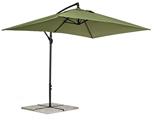 Decorspace - Sombrilla lateral de acero para jardín y balcón (2 m x 3 m, aceite)