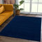 SANAT Kurzflor Teppich Wohnzimmer - Uni Modern Teppiche fürs Schlafzimmer, Arbeitszimmer, Büro, Flur, Kinderzimmer und Küche - Marine, 60 x 110 cm
