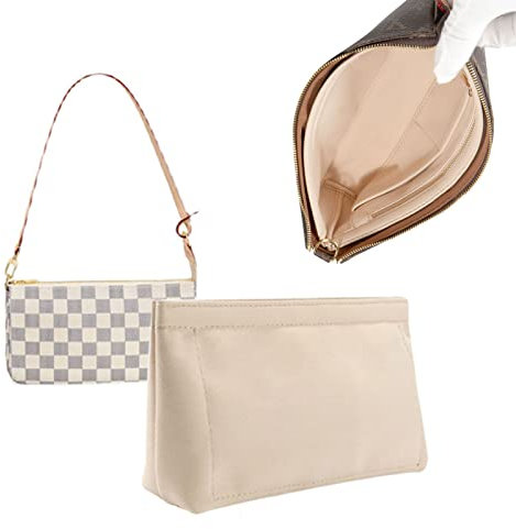 Lckaey Geldbörsen-Organizer für große Einlagen, kompatibel mit Pochette-Zubehör, Inneneinsatz, 3039-beige