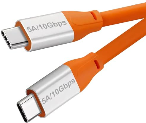 USB C to USB C 3.1 Cable 10FT, 10Gbps USB 3.1 Gen 2 Cable, 4K@60Hz Monitor Cord and 100W Fast Charging with E-Mark for iPhone 17, MacBook Pro/Air, iPad Pro, ARZOPA, KYY, SSD, Galaxy S25(Orange)