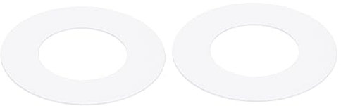 PATIKIL Metall Goof Trim Ring, 2 Stück 2,6 OD 1,38 ID Runder Deckenleuchtenring, Abdeckung für Einbauleuchten, matte weiße Oberfläche