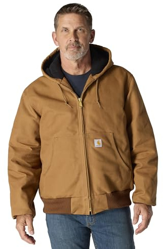 Carhartt Men's Iconic J140 Firm Duck Active Jac, Carhartt Brown, X-Large