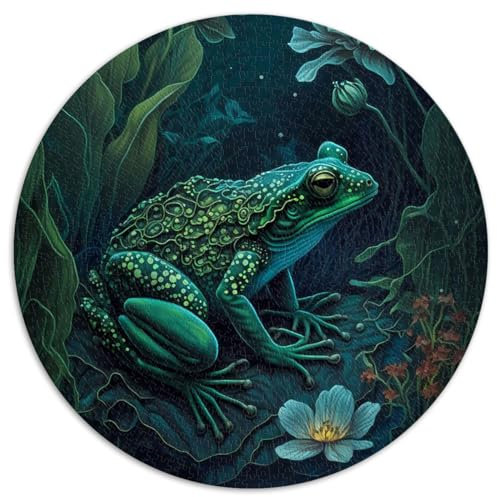 Frosch-Mythisches Land-Puzzle Erwachsene, 1000-teiliges Puzzle Erwachsene, Papppuzzle, nachhaltiges Puzzle Erwachsene, Lernspiel, Herausforderungsspielzeug, 26,57 x 26,57 Zoll