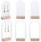 SUNNYCLUE 6 Sets Ohrring Acryl Halter Acryl Ohrring Ständer Acryl Ohrring Ausstellungsständer Schmuck Acryl Halter Hohle Klare Ohrring Displays Mit Holzsockel Für Die Aufbewahrung von Ohrsteckern Baum