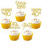 30 Stück Vintage 1985 Cupcake Toppers Glitzer Happy 40th Geburtstag Tortendeko Cheers to 40 Fabulous Forty Kuchen Deko für 40th Geburtstag Hochzeit Jahrestag Party Gold