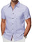 PJ PAUL JONES Chemises à manches courtes en coton pour homme - Coupe droite - Chemise d'affaires - Chemise d'été, lilas, L