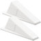 Frienda 2 Pcs Jumbo Door Stoppers Heavy Duty Door Stopper Tall up to 2inch Tall Wedge TPR Large Wedge Stackable Big Rubber Doorstop for Hotel Carpet Hardwood Concrete and Tile (White)
