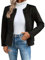 Veste en Similicuir Veste en Similicuir, Veste Véritable, Courte et Ajustée, Cuir Lisse et Doux Femme Veste Highway Élégante Veste Femme Hiver Chaud Chic Veste Femme Rose Pâle