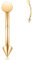 hengkaixuan 16G Augenbrauenpiercing Schmuck Titan Augenbrauenringe Gebogener Barbell Titan Brustwarzenring Goldbauchschmuck Daith Earring Belly Barbell Rook Earrings Augenbrauenpiercings Schmuck 8 mm