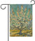 Willkommens-Gartenflagge, blühende Aprikosenbäume, Gartenflagge, 32,6 x 47,8 cm, hängende Flagge, Hofflaggen für Außenhaus, Dekorationen für Rasen, Veranda