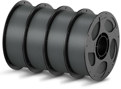 ANYCUBIC PLA Filament 1,75mm, Refill PLA und Spool Kit, 3D Drucker Filament PLA, Vakuumverpackung, Intelligente Identifikation, 4KG Textur Grau