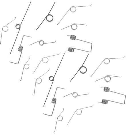 Healifty 18pcs Adjustable Torsional Spring for Trash Can Lids Heavy Duty Replacement Metal Spring for Garbage Bin Compatible Rubbish Can Lid Support