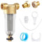 Forhandy Filtro acqua riutilizzabile combinazione di filtri 1 & G3/4 MNPT+G3/4 prefiltro filtro sedimentario filtro fine lavabile con adattatore filtro per acqua sedimentaria spin-down