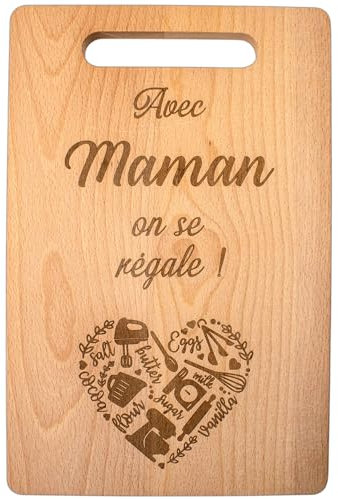 ERNESTINE - Tagliere Mamma - Idea regalo festa della mamma compleanno Natale per le mamme - tavole aperitivo personalizzate - idee regalo cucina madre compleanno famiglia