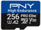 PNY 256GB PRO Elite™ High Endurance C10 U3 V30 A2 microSDXC-Flash-Speicherkarte – bis zu 100/90 MB/s Lesen/Schreiben, 4K UHD, Full HD, UHS-I, Überwachung, Heimsicherheit, Dashcam