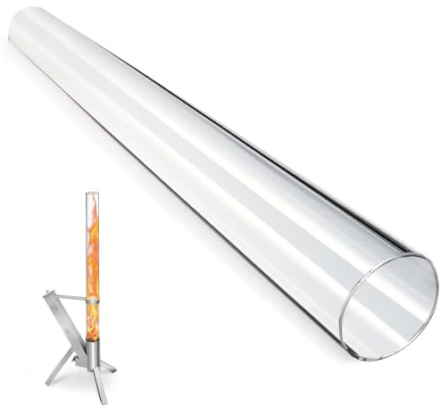 CTSC Terrassenheizer, Glasrohr, 100 cm x 8 cm, Glasrohr für Terrassenheizer, Holzpelletheizung