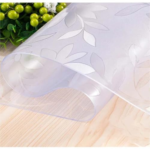 ZBXXSC Tischfolie transparent mit Muster 2 mm Tischdecke PVC Transparente Wasserdicht Hitzebeständig Kratzfest Tischdecke für Hochglanz und Glastische Esstisch(60×110cm)