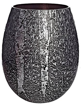 Blumenvase Vase Tischvase Tischdeko Hochzeitdeko Raumdekoration Patina24 cm Silber Kristallglas vase