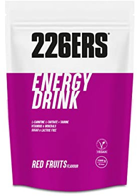 226ERS Energy Drink | Getränkepulver mit Amylopektin, Taurin und L-Carnitin, glutenfrei und laktosefrei - Energie Booster in Pulver, Rote Früchte - 1 kg