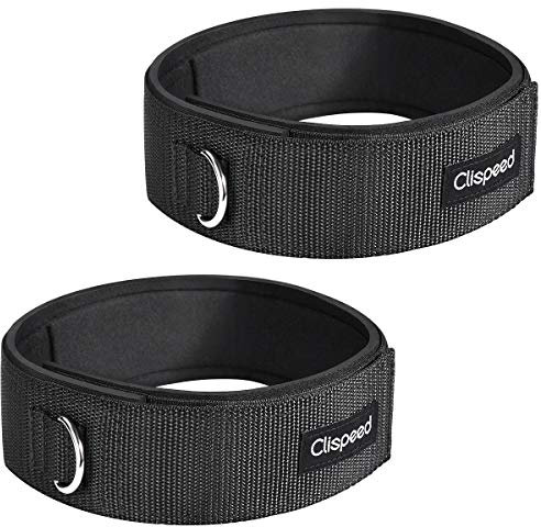 CLISPEED 2 Stück Fitness Oberschenkelgurte Gepolsterte D-Ring Beinmanschetten Verstellbares Gewichte-Set am Knöchel für Fitnessstudio Workout Kabelmaschinen Krafttraining Equipment
