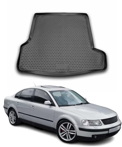 Kofferraummatte Kofferraumwanne für VW Passat B5 1996-2005 Gummi TPE Schwarz