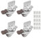 DBREAKS Ruedas para Muebles 25MM, 4 Pcs Rueda Giratoria con Freno, Ruedas de Placa, Ruedas de Goma con 20 Tornillos, Ruedas de Silencio en Forma de L para Cama de bebé y Mesa, Carga de 44KG