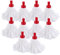 Avern Exel Standard Big White Push Fit Socket Mop Heads Red 120g (Pack Of 10) Super Absorbent Heavy Duty Mops - 102199 - Robert Scott