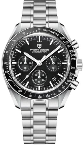 Pagani Design 1701 V3 Men's Chronograph Quartz Dial 40 mm VK63 Movement Stainless Steel Mirror Sapphire Watch 100 Metres Waterproof Sports Watch