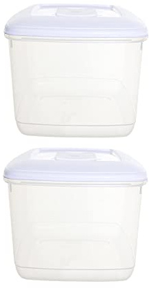 Pride Home & Garden PHG 10 Litre reusable Air tight Plastic Food Storage | Plastic BPA Free Kitchen Storage Container | Takeaway Container with Lid | 10 Litre | Transparent | Pack of (2)