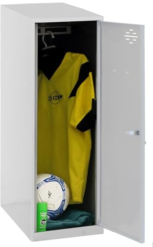 Simon Rack Kleiner Spind 915x300x500 mm - Simonlocker | Enthält 2 Schlüssel, Korrosionsschutzlackierung, Lüftungsschlitz und Etikettenhalter, , Grau