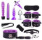 Bondage-Set 13 Stück Betten Fesseln Mit SM Handschellen Sex Augenbinde Peitsche Nippelklemmen Knebel Anal Plug Set Sexspielzeug Perfekt für Anfänger und Erfahr Paare Fesselset (Violett)