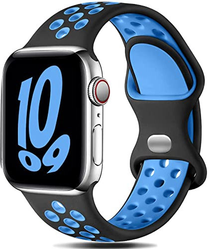Gulemfy Correa Compatible con Apple Watch Correa - Band 42mm 44mm 45mm 46mm 49mm 38mm 40mm 41mm, Deportiva Correa Transpirable Silicona Pulsera para iWatch Series Ultra 10 9 8 7 6 5 4 3 2 1 SE