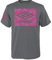 Umbro Boys ICOS Logo TEE, Gunmetal/Fuchsia Fedora