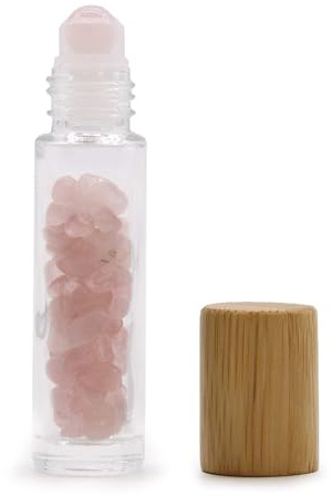 Ancient Wisdom Edelstein Ätherisches Öl Roller Flasche - Rosenquarz - Holzkappe