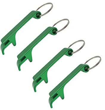 Gadgetime USA Abridor de tapas de cerveza, juego de 4 piezas, abridor de botellas de cerveza, abridor de tapas de botellas para cerveza, refrescos, latas (verde)