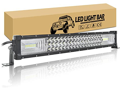 RIGIDON 22 Zoll 56cm 270W Gebogen Led lichtleiste, 12V 24V Led Arbeitsscheinwerfer Bar Lichtbalken Offroad beleuchtung licht Wasserdicht für 4x4 Auto Traktor LKW PKW Truck SUV ATV UTV Fahrzeuge