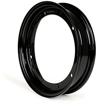 BGM Felge 2.10-10 Zoll, Stahl, schwarz V2.0 kompatibel für Vespa V50, 50N, Special, PV, ET3, PK50-125 (S/XL/XL2), PX, T5, Sprint, Rally, GT/GTR, LML Star, Deluxe