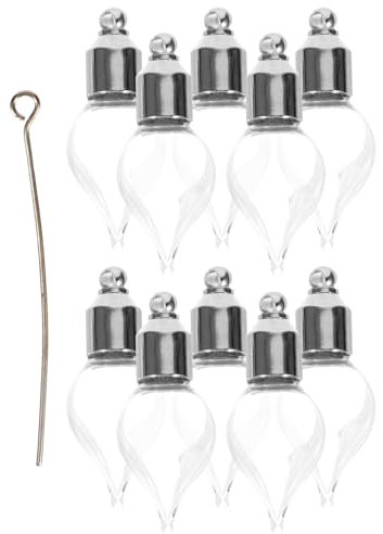 Beaupretty 10 STK Mini-glasflasche Bastelt Fläschchen Und Gläser Leere Miniatur-probengläser Winzige Gläser Treibende Flasche Wunschflaschenanhänger Mini-parfümflaschen Füllung Halskette