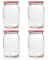 Blumixx Einmachgläser mit Schraubdeckel 4er Pack Einmachglas mit Deckel - 900ml Fassungsvermögen - Ideal für Erntezeit, Konservierung & stilvolle Aufbewahrung