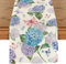 Hortensien Blumen Frühling Tischläufer Schmetterling Sommer Tischlaufer Sommer Küche Waschbar Esstisch Dekoration Tischdecke für Drinnen und Draußen Urlaub Party Wohnzimmer Dekor 40 x 180 cm