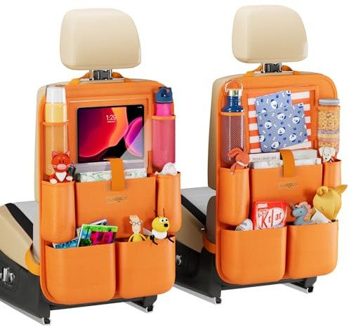 SURDOCA Organisateur pour Tablette 11 Pouces, Rangement Voiture avec 8 Poches, Protection Siege Enfant, Support Tablette Voiture, Jeux Enfant Voyage, Accessoires Auto