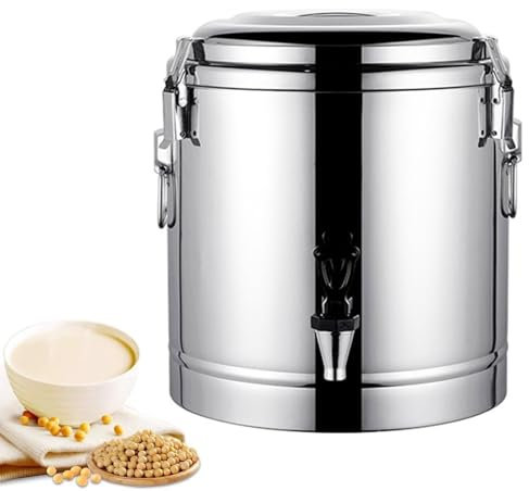 ZMIN Dispensador de agua caliente Hervidor Termo para té Cubo de hielo 10L/20L/30L Calentadores de bebidas Dispensador de bebidas Urna aislada de acero inoxidable,A,20L