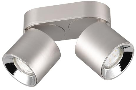 Trio Leuchten Einbau- & Aufbauleuchte Guayana 651000207, Metall Nickel matt, exkl. 2x GU10